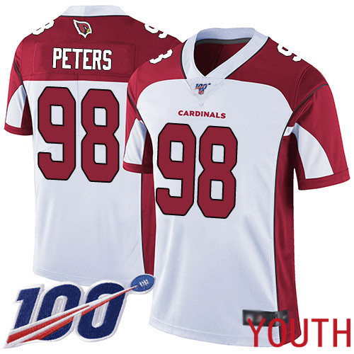 Arizona Cardinals Limited White Youth Corey Peters Road Jersey NFL Football #98 100th Season Vapor Untouchable->women nfl jersey->Women Jersey